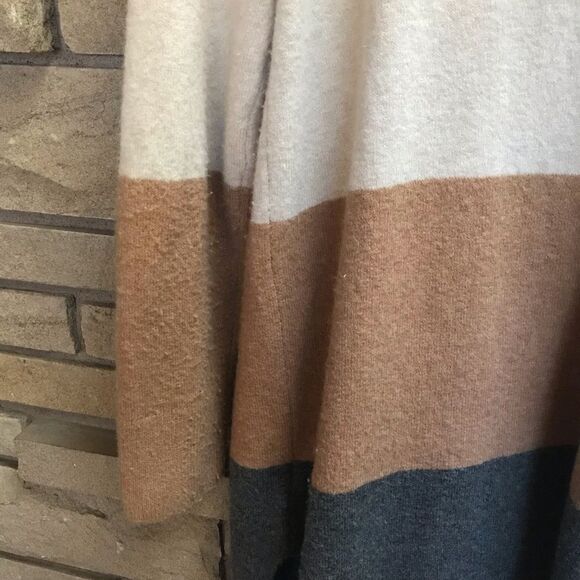 Madewell KENT COLORBLOCK CARDIGAN IN ANTIQUE CREAM Tan Medium Alpaca Wool - Picture 9 of 14